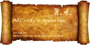 Márián Angelika névjegykártya